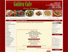 Tablet Screenshot of goldencafechinese.com